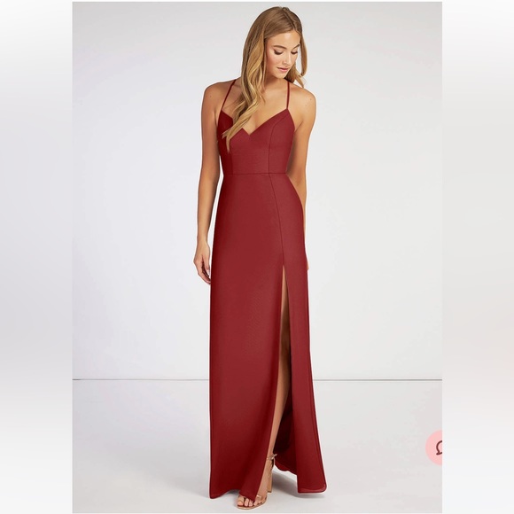 Azazie Manila Rust Bridesmaid Dress - Picture 1 of 4